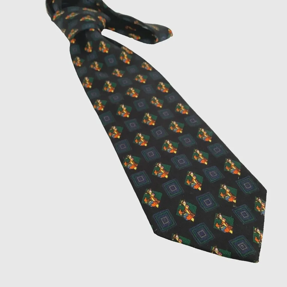 Vintage Pooh & Tigger‎ Neck Tie 100% Polyester Made In Korea 58'x3.7